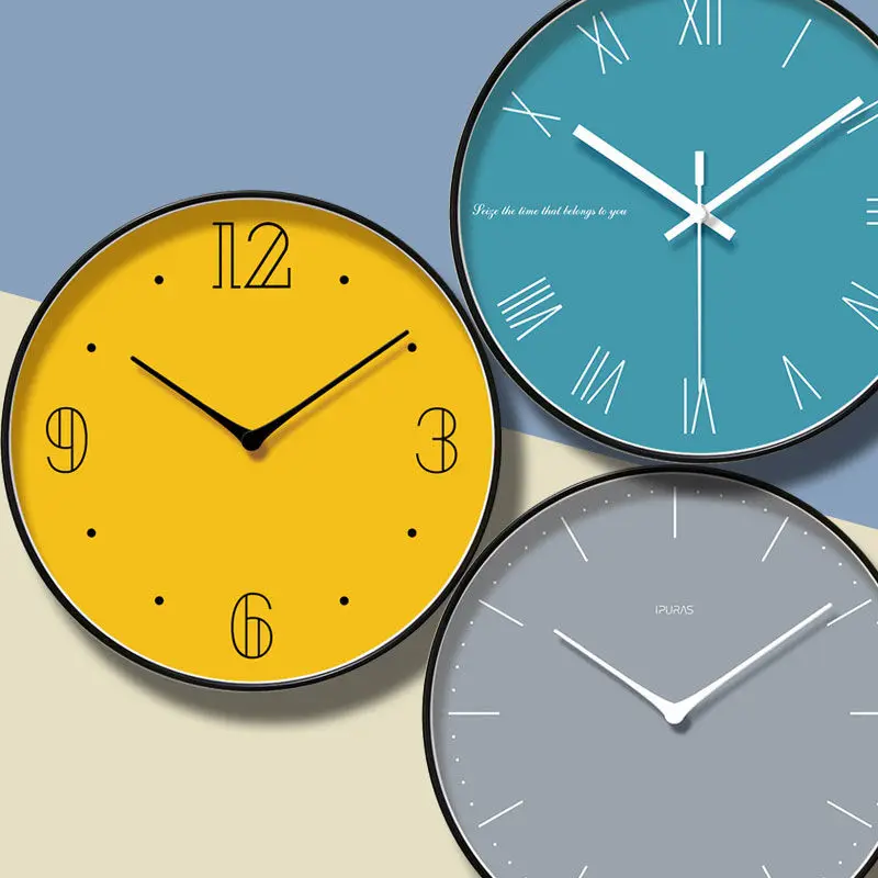 

Brief Creative Wall Clock Mute Modern Design Silent Home Kitchen Living Room Decor Battery Operated Hanging Watch