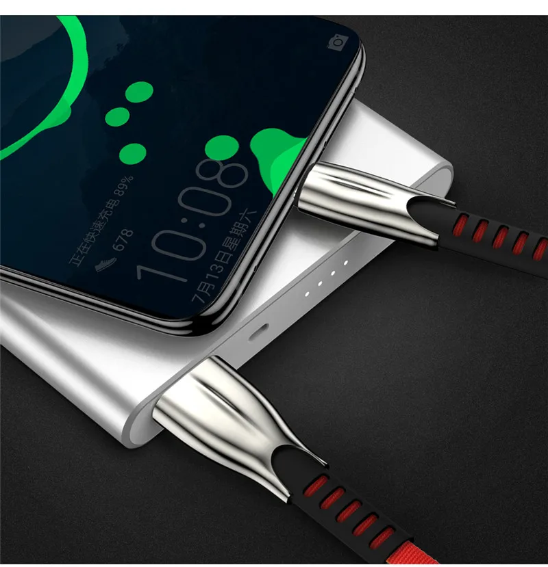 3 м Быстрая зарядка USB C кабель для передачи данных для Xiaomi mi 8 красный mi 5A Быстрый usb type C кабель для samsung S8 S9 S10 huawei P20 супер зарядка