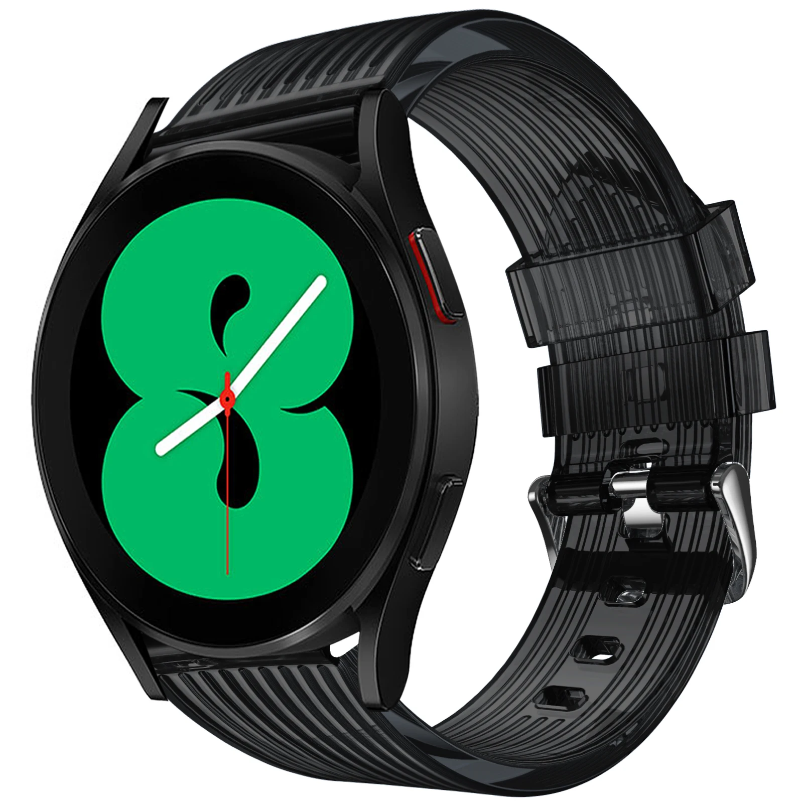 

Replacement Strap for Samsung Galaxy Watch4/Galaxy Watch4 Classic 40 42 44 46mm Transparent Soft Silicone Strap Sports Style