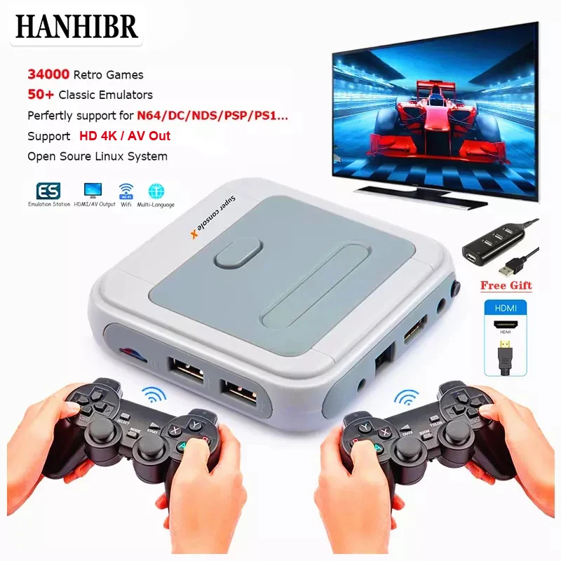 Ретро Мини ТВ/видео игровая консоль R8 для PS1/N64/встроенные 50 имитаторов с 33200