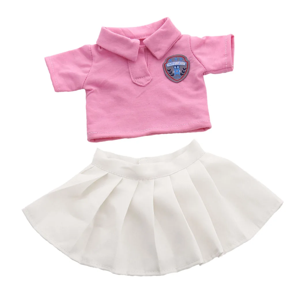 

American doll 18 inch girl doll dress-up decoration in fashion top and pleated