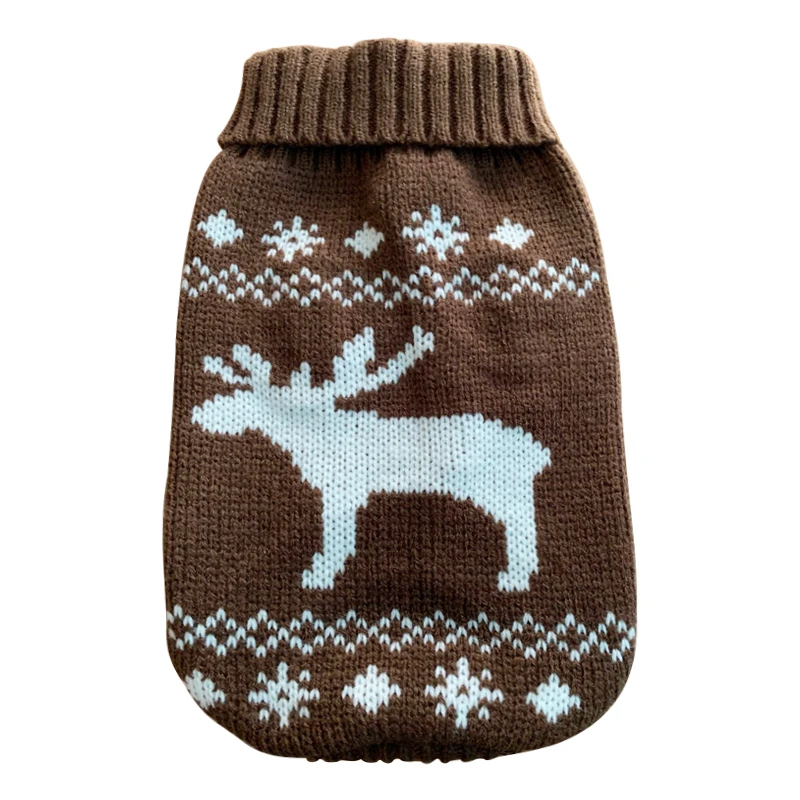Свитера для домашних собак зимняя трикотажная одежда животных маленьких теплый