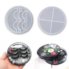 Круг, ненатуральные искусственные книга с прессформа крышки держатель для накладных ресниц и смолы формы DIY силиконовая ресница блюдо формы коробка ювелирных изделий для производства комплектующих для инструмента