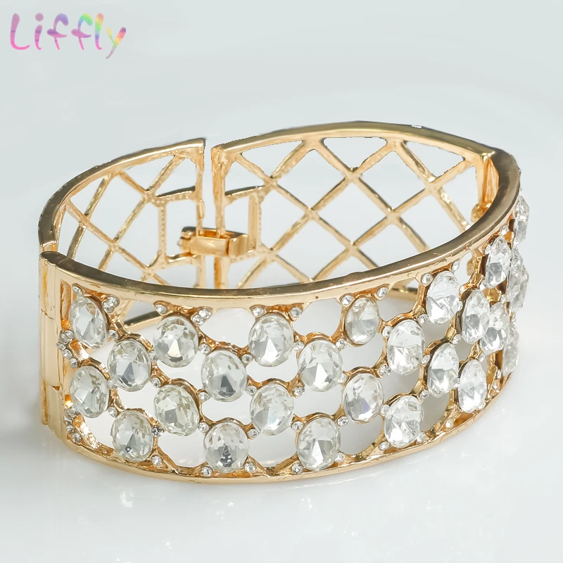 Дубай ювелирные наборы геометрический инкрустация Кристалл ожерелье серьги