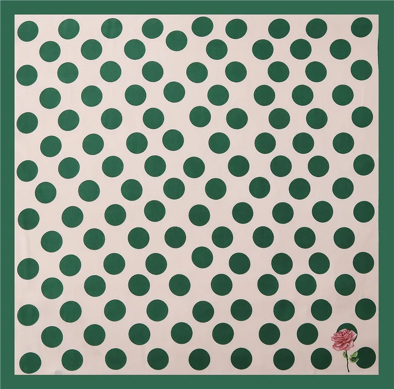 Женский винтажный шарф в горошек на шею Элегантный Модный платок бандана