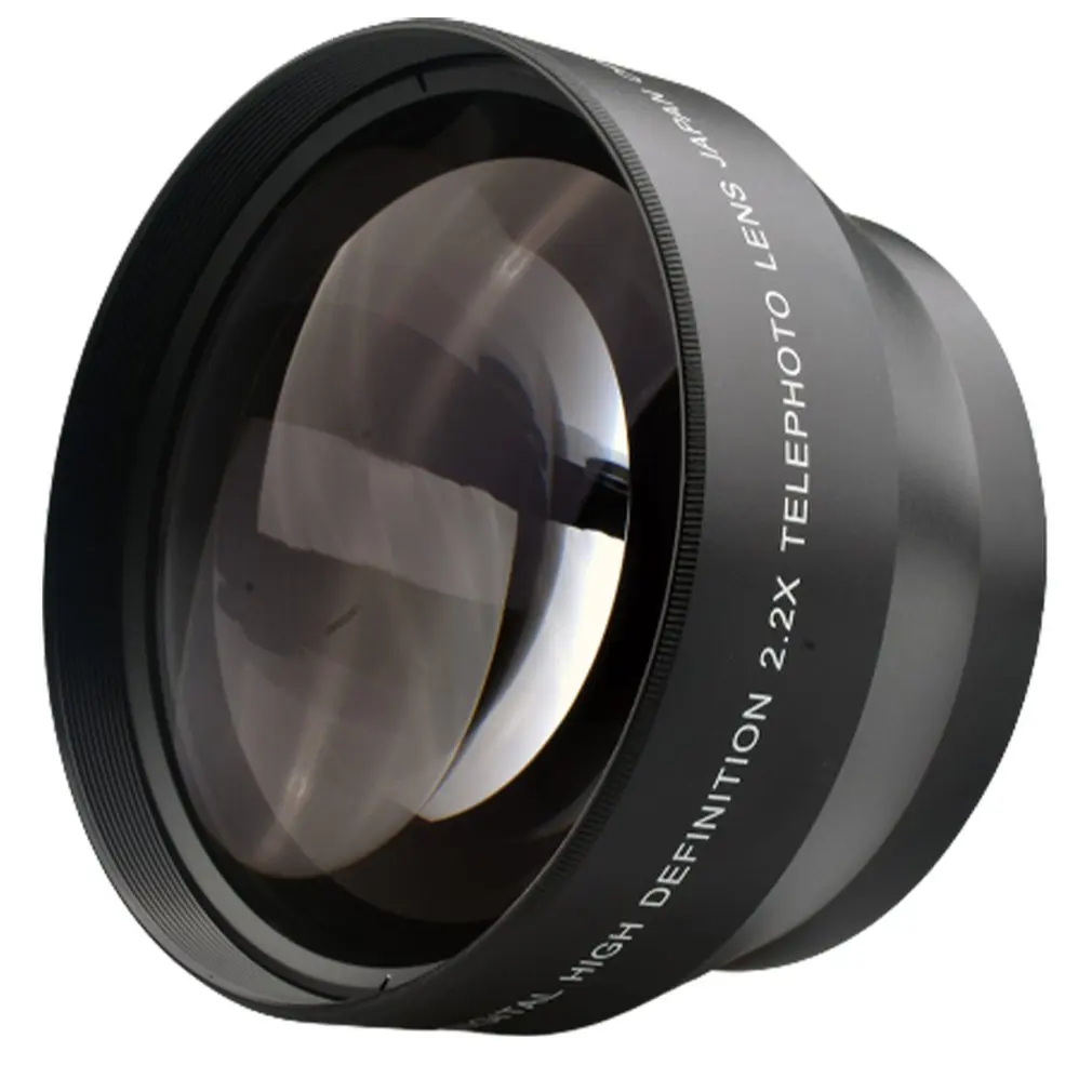 

Optics 2.2x Teleconverter Lens Filter Adapter Optical Glass Telephoto Lens 67mm Teleconverter With Storage Bag