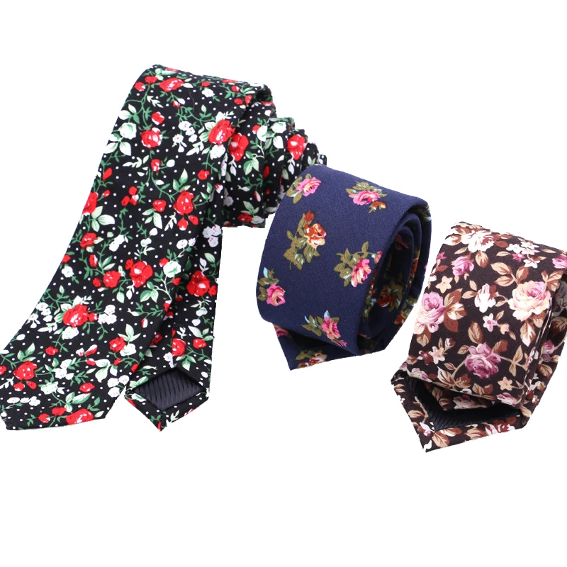 

Cotton Printing Tie 146 * 6 * 3.8CM Trendy Men's Unisex Wedding Business Party Suit Shirt Accessories Gifts Floral Necktie