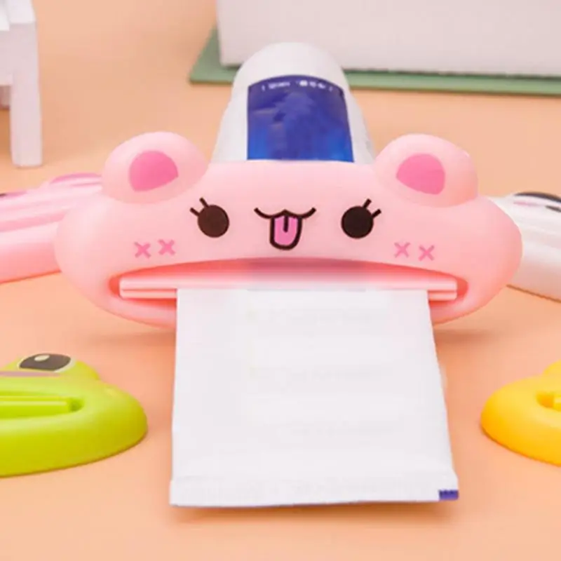 Животное Пластик дозатор зубной пасты Милая Cartroon Ванна Зубная щётка держатель