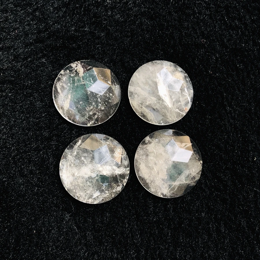 Акция! 1 шт. 100% натуральный прозрачный кварц Хрустальная бусина кабошон 29 мм