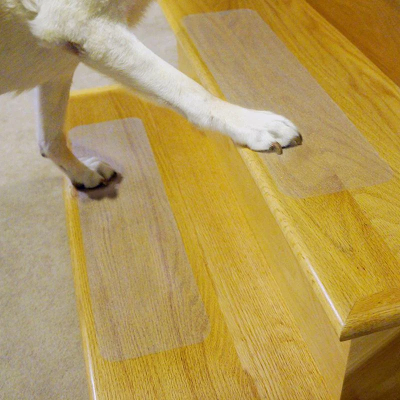 

16 Pcs Pet Stair Anti-Slip Stickers Clear Floor Tape Clear Stair Treads Carpet Protector Set for Children Old Men