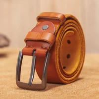 vamos katoal men leather beltretro top quality genuine leather belts for men male metal pin buckle belt