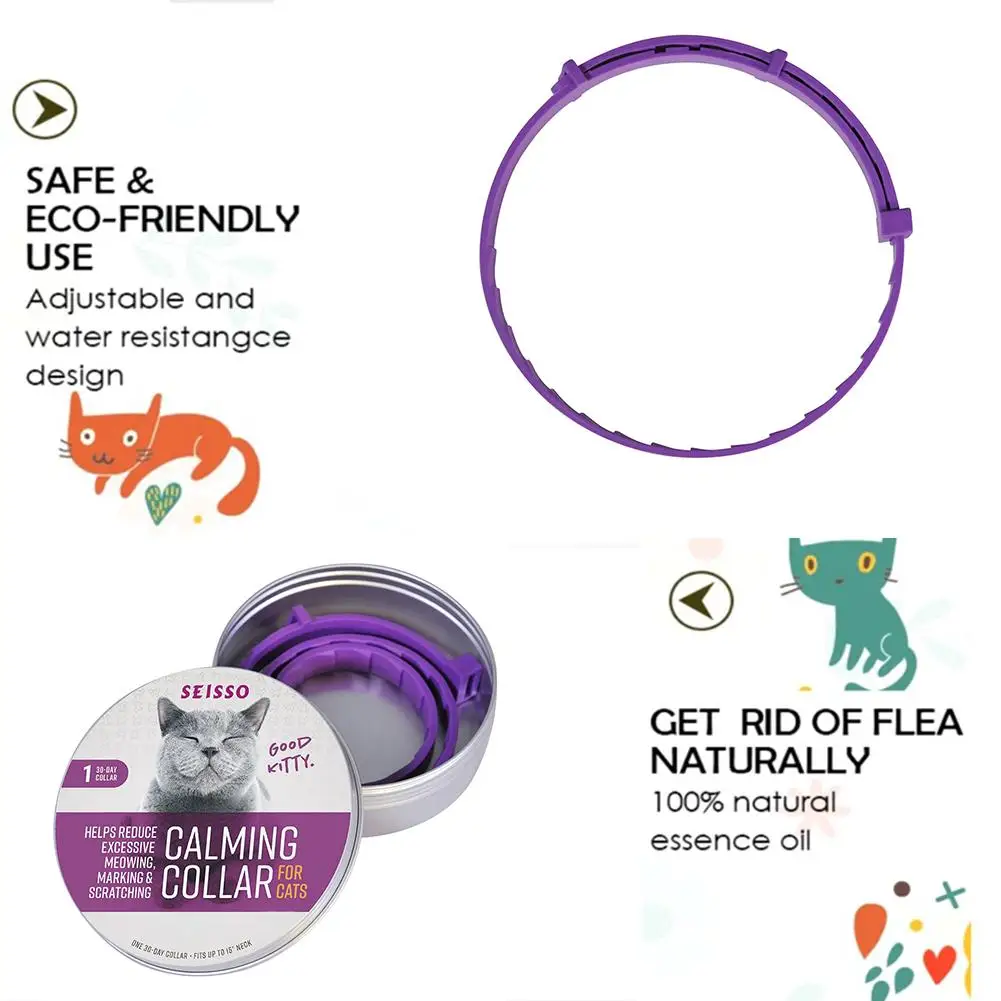 Ошейник для кошек и собак защита от блох комаров насекомых водонепроницаемый