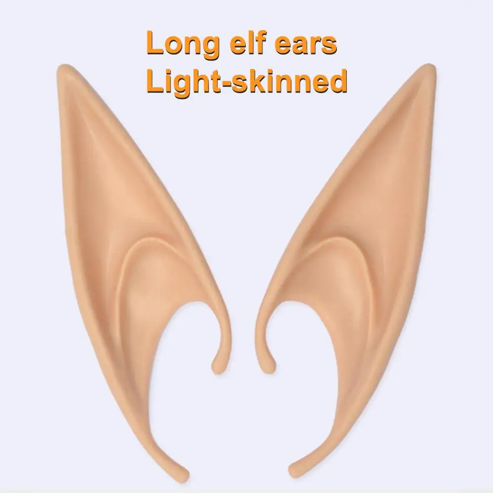 1Pair Christmas Angel Dress Up Elf Ears Fairy Cosplay Accessories Halloween Festive Party Latex Soft Harmless False Props | Дом и сад