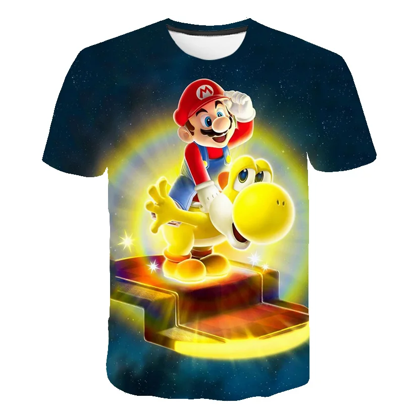 

Classic Cartoon Mario 3D T-shirt New Harajuku Style Classic Game Mario Bros Kids Clothes Mario Boys Girl Clothes Street T-shirt
