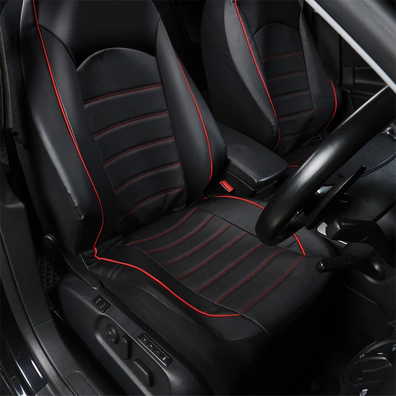 Car Seat Cover Universal Pu Leather Front Covers for VW Amarok Bora FOX Golf 4 5 6 7 Mk4 Mk5 Mk6 Mk7 IV V VI VII | Автомобили и