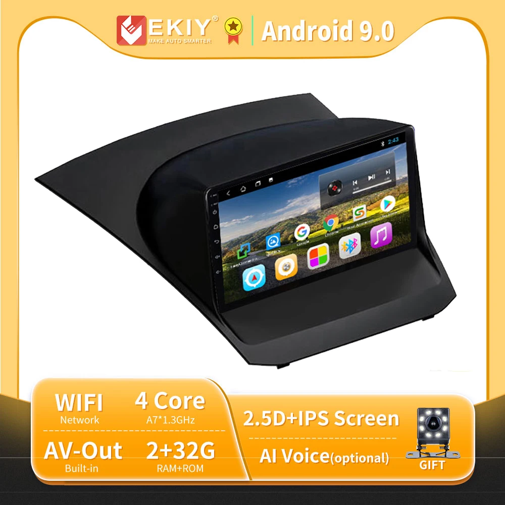 EKIY 9&quotIPS Car Radio Android For Ford Fiesta 2009-2017 Multimedia GPS Navi Tape Recorder Autoradio Stereo No 2 Din DVD Carplay |