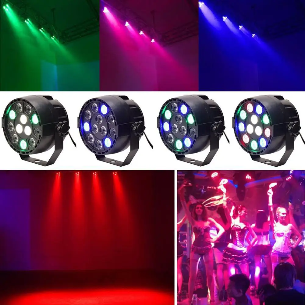 12 светодиодный Вт RGB сценический светильник красочный звуковой датчик проекция
