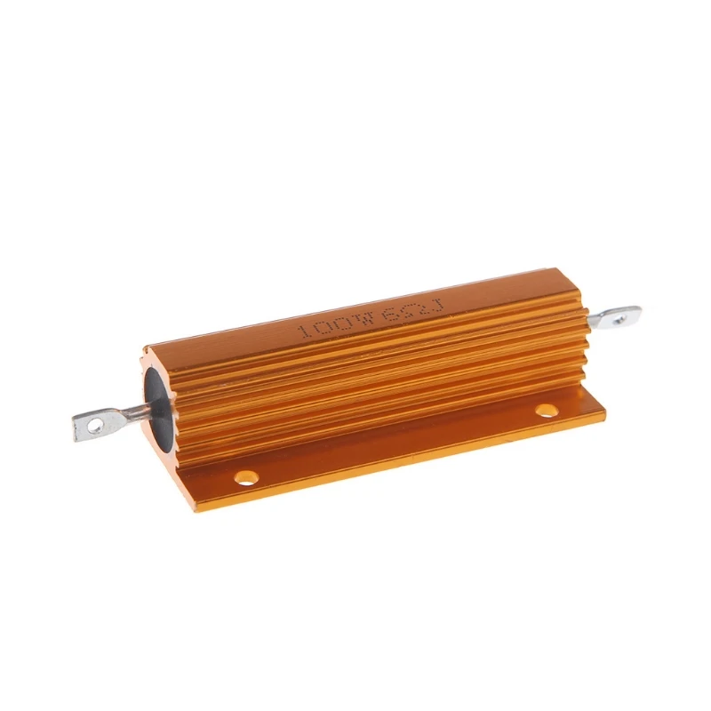 

RipengPI 100W Shell Power Aluminum Housed Case Wirewound Resistor 1/2/4/6/8/10 Ohm