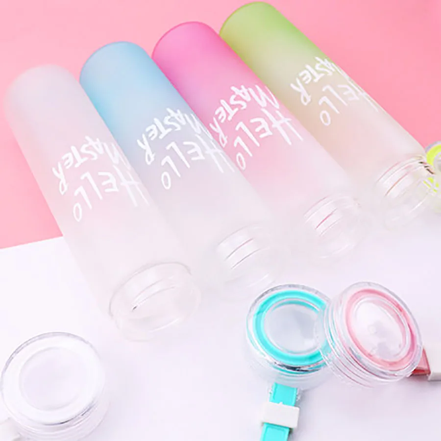 Корейское творчество стеклянные бутылки для воды Детская Спортивная бутылка