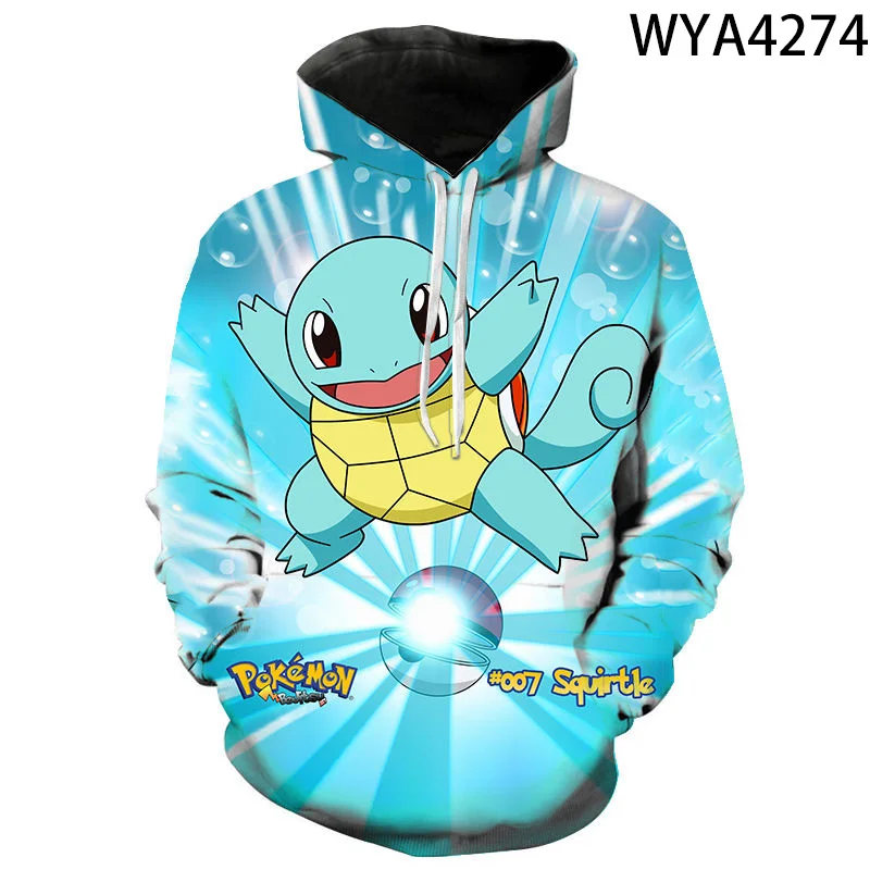 

2021 Spring And Autumn Men's And Women's Hoodies Fashion Pokemon Kids 3d Printing Cartoon Anime Sweatshirt Pullover Coat