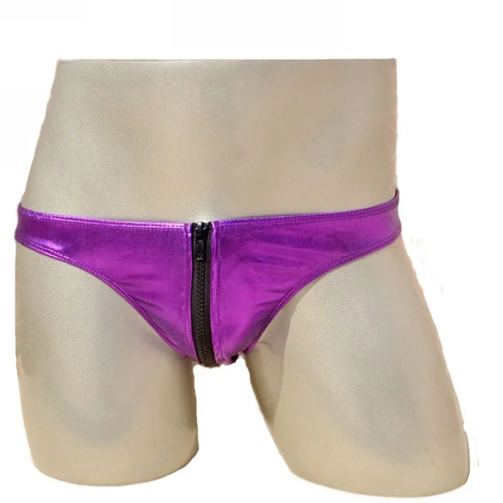 Мужское нижнее белье из ПУ кожи с заниженной талией сексуальные мужские трусы