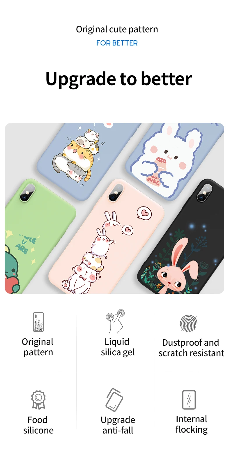 Силиконовый чехол для iPhone 6, 6 S, 7, 8 Plus, X, XR, Xs, Max, милый мультяшный чехол, силиконовый чехол, бампер для iPhone 11 Pro, Max, Funda, Coque Capa