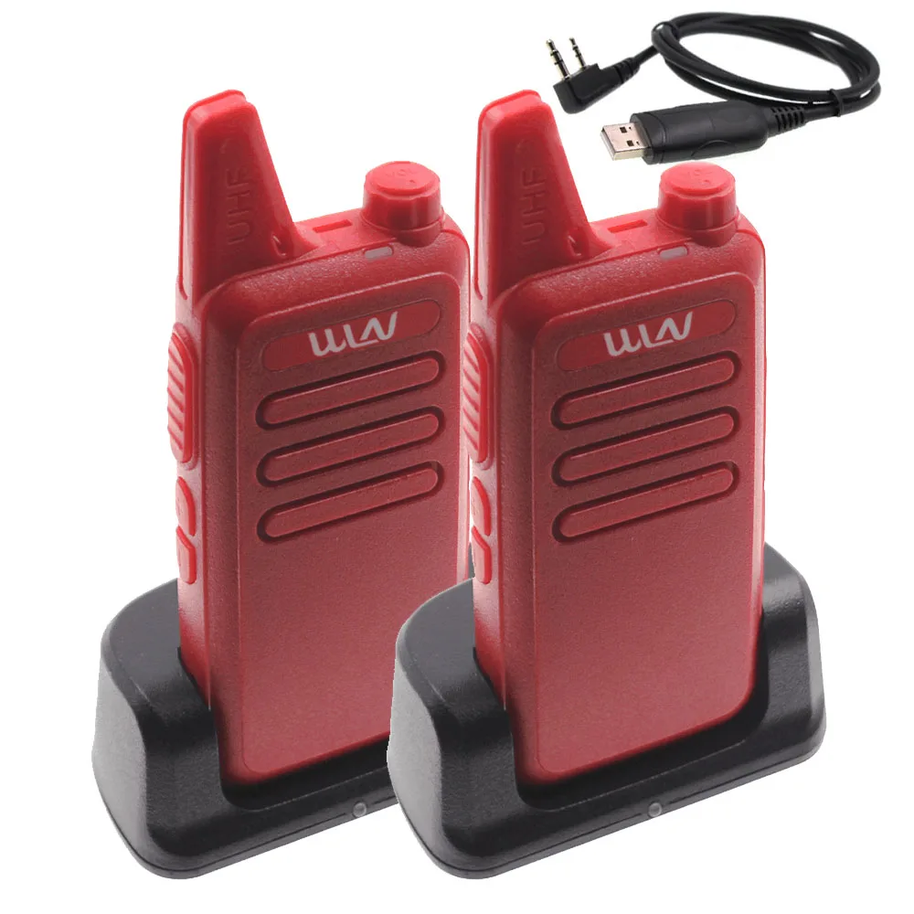 1 cable 2 chargers 2 шт WLN KD-C1 рация UHF 400-470 МГц 16 канальный мини-портативный приемопередатчик радиостанции WLN - Цвет: 1 cable 2 chargers