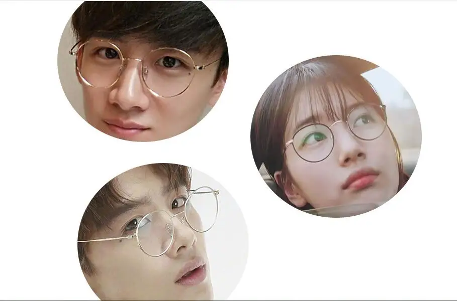 

YGL31 Retro circular spectacle frames for men and women with flat lens sunglasses