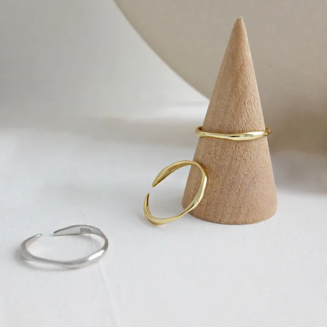 

Small Adjustable Finger Ring Woman Gold And Silver Color Round Opening Mini Thumb Rings For Women Men Grils Charms Jewellery