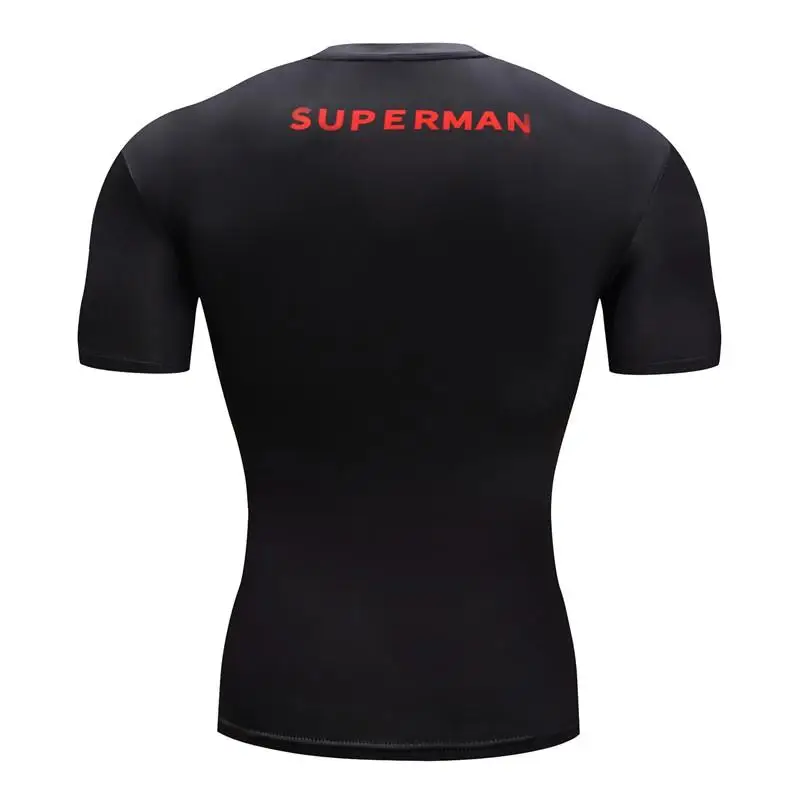 Мужские компрессионные рубашки футболки Супермена топы Бэтмена флэш-футболки