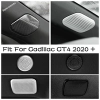 car styling front triangle pillar a roof audio speaker loudspeaker trim cover black silver fit for cadillac ct4 2020 2022