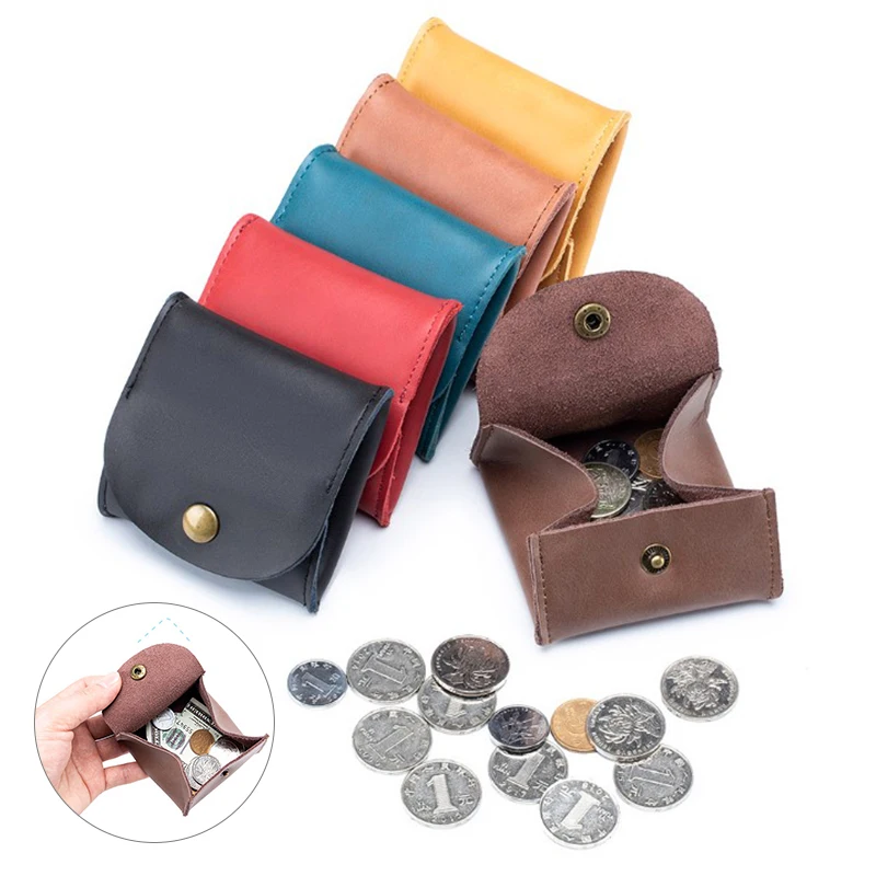 2020 New PU Leather Coin Purse Women Men Small Short Wallet Bag Money Change Purse Girls Little Key Business Credit Card Holder