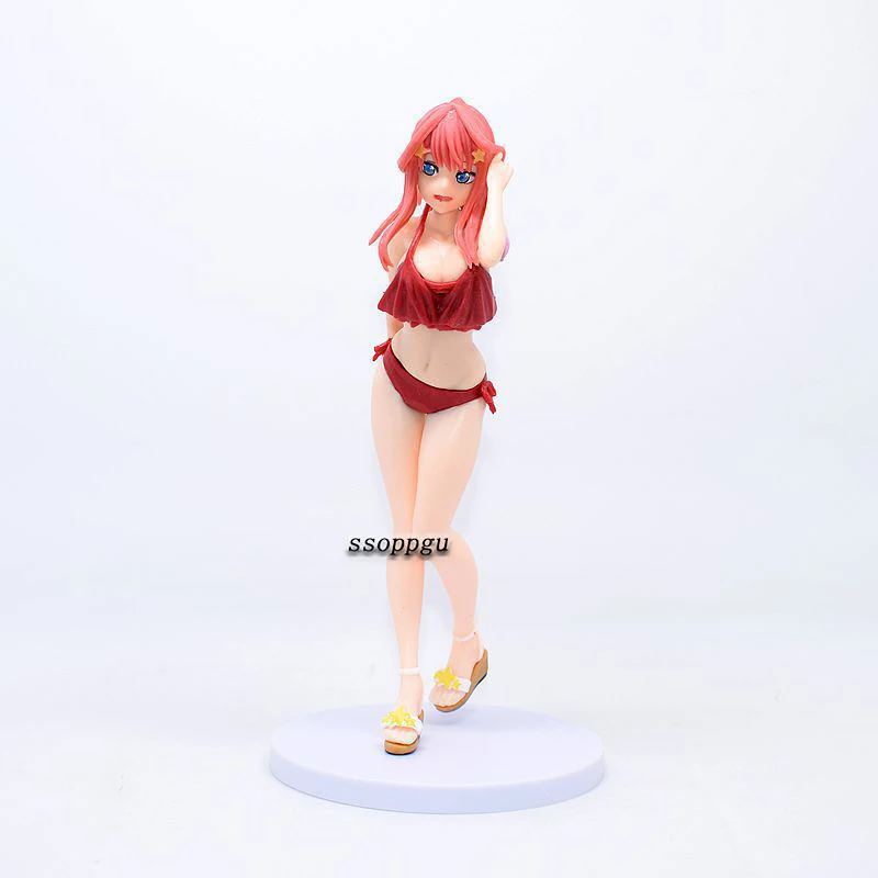Figura DE ACCI&Oacute;N DE The Quintessential Quintuplets de 5 piezas, traje de ba&ntilde;o de PVC de Ichika, Miku, yotbasa, Itsuki, modelo de escritorio de colecci&oacute;n-5