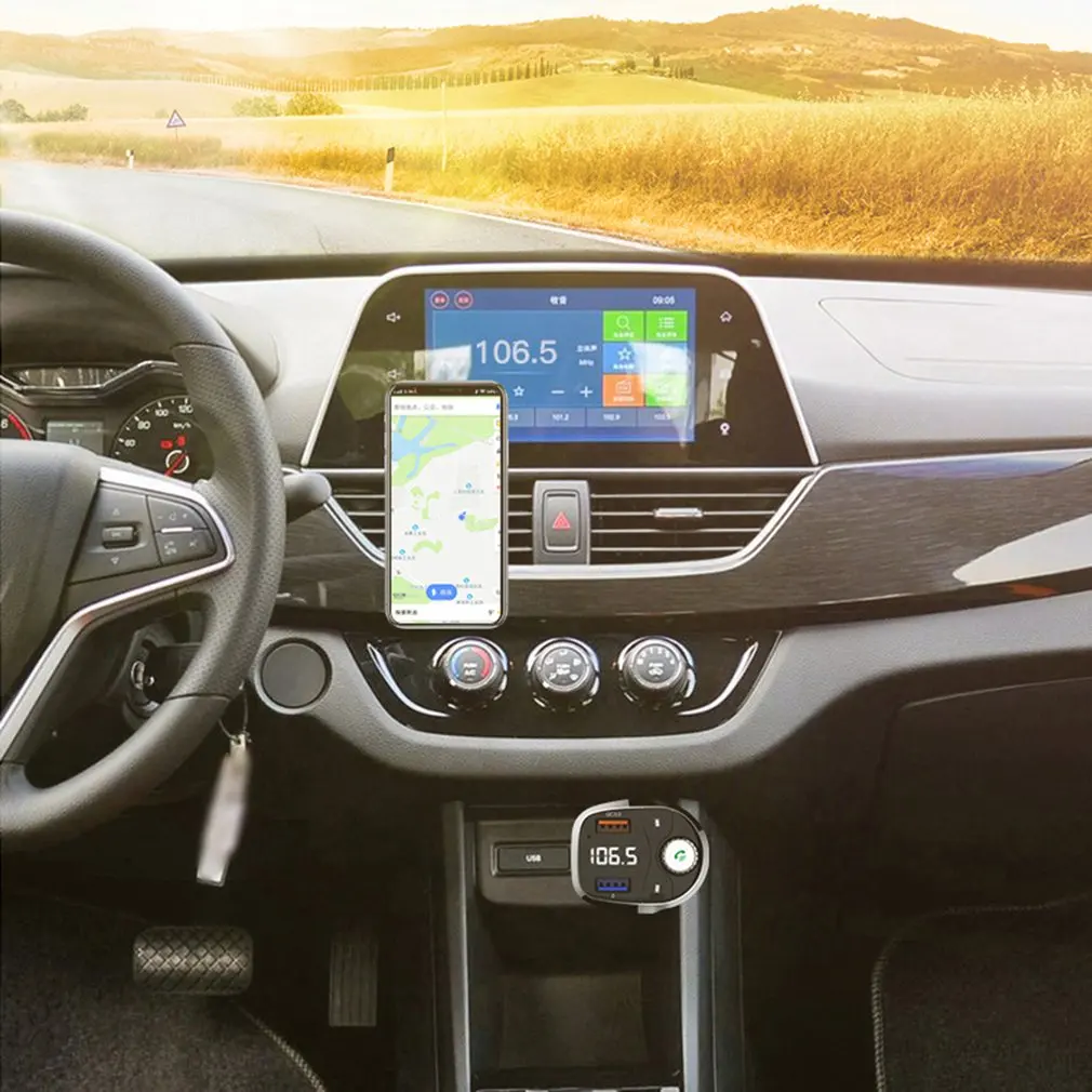 

Multi-function Car FM Transmitter MP3 Player Wireless Adapter Hands-free Car Kit Modulator Dual USB Car Charger U disk/TF Card