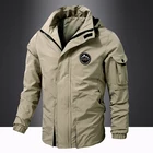 Куртка мужская водонепроницаемая, флисовая ветровка, пальто для охоты, походов, кемпинга, рыбалки, тактическая одежда, большой размер 8XL, на весну