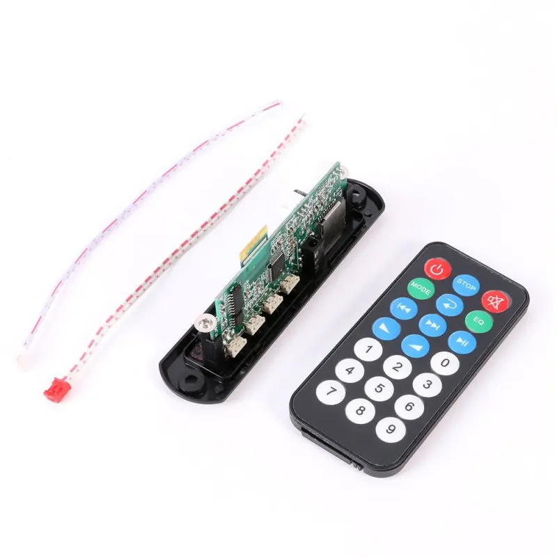 Новый MP3 Bluetooth декодер 12 В плата с FM радио TF карта порт 3 5 мм для плеера