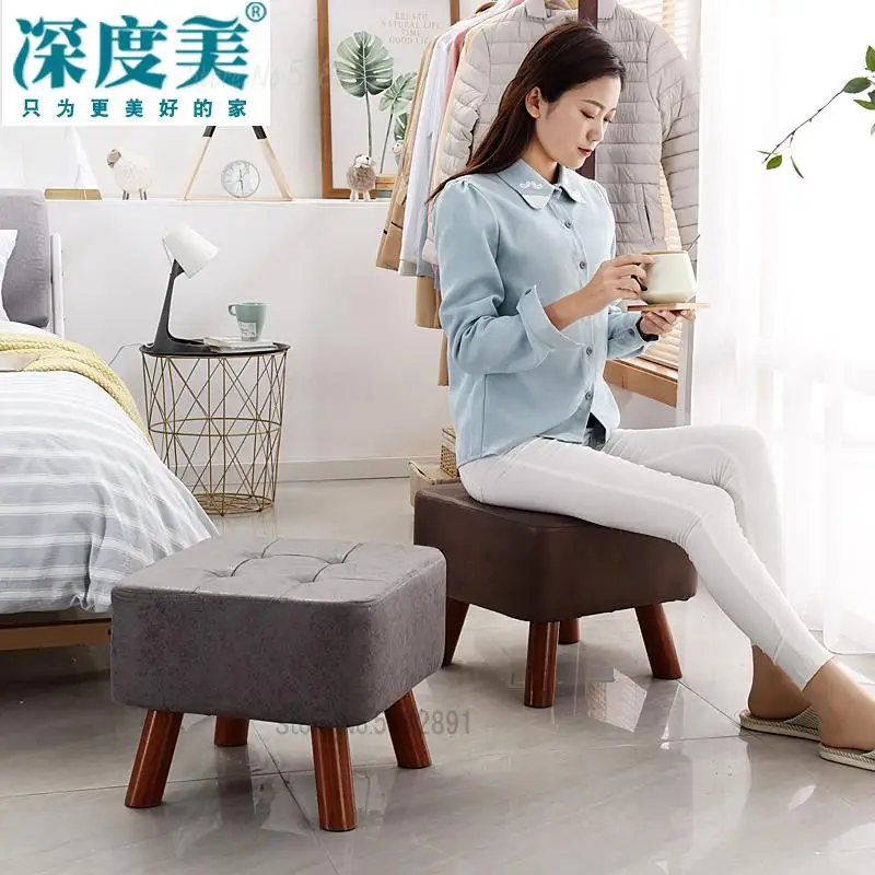 Табурет большого диаметра из массива дерева в европейском и американском стиле