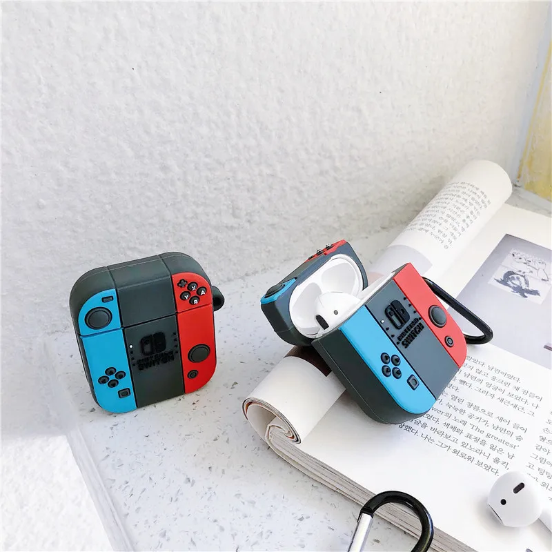 3D Cute Cartoon Game Player Boy Wireless Bluetooth Headphone Silicone Coque Case For Apple Airpods 1/2 Earphone Protective Case