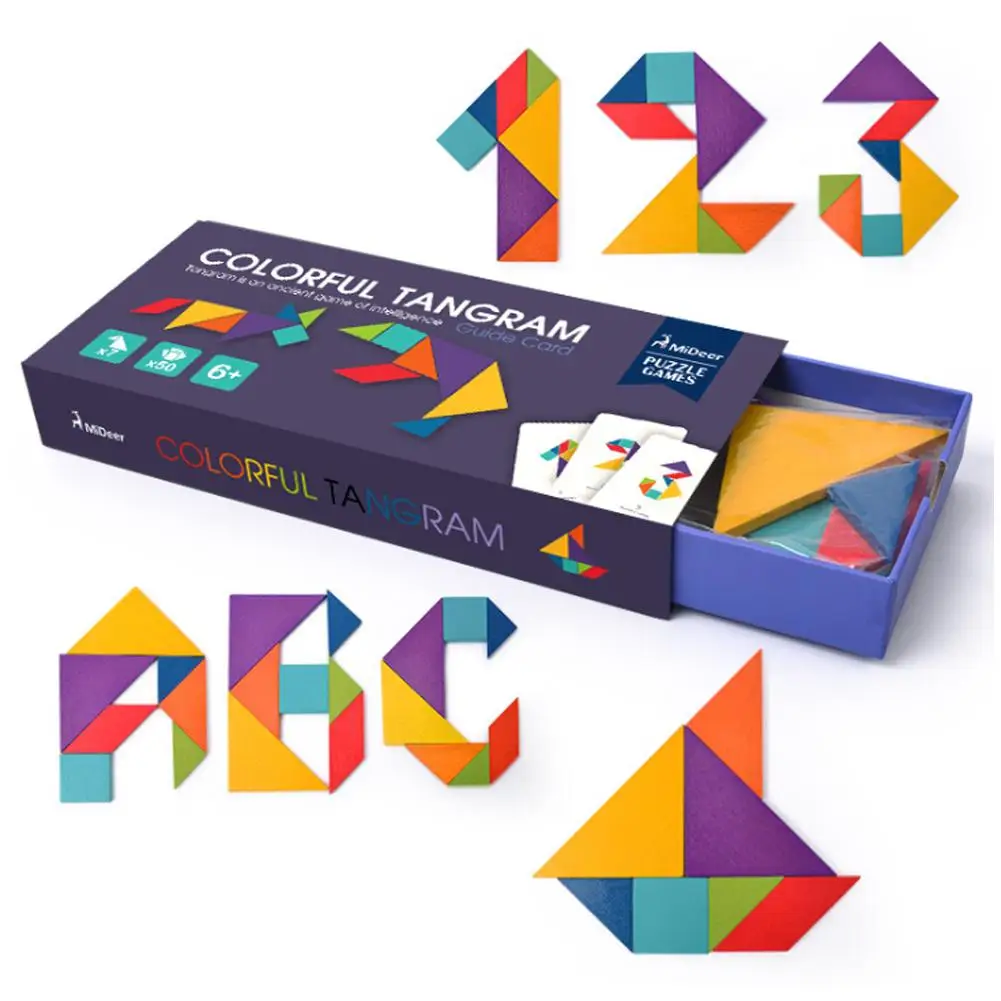 MiDeer Tangram деревянная головоломка Обучающие Развивающие игрушки для детей