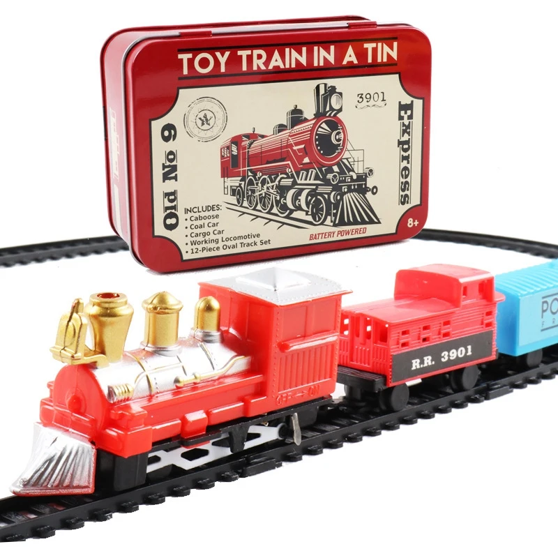 

Children Christmas Mini Electric Train Toy Fun Puzzle Diy Track Splicing Car Parent-Child Interaction Birthday Gift