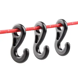 10 шт.компл. зажим, задний крючок, походный легкий пластиковый навес, брезент, фиксированный крючок, походная палатка, аксессуары, инструменты, черный