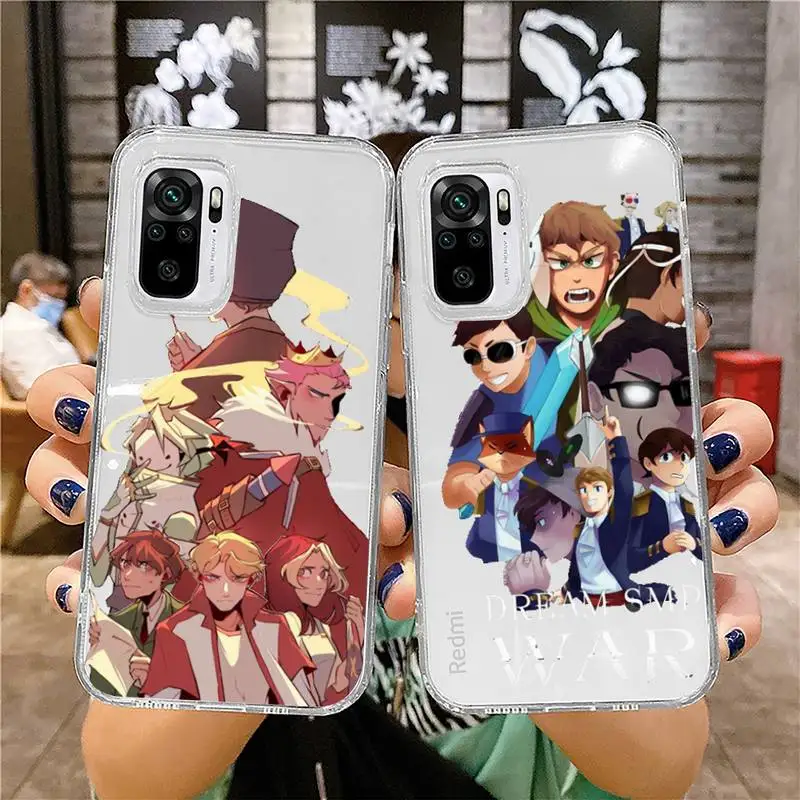 

Dream Smp Phone Case for xiaomi 11 redmi note 10 9 8 7 pro lite T A S 10T 9A 9S 8T pro 4G transparent coque funda