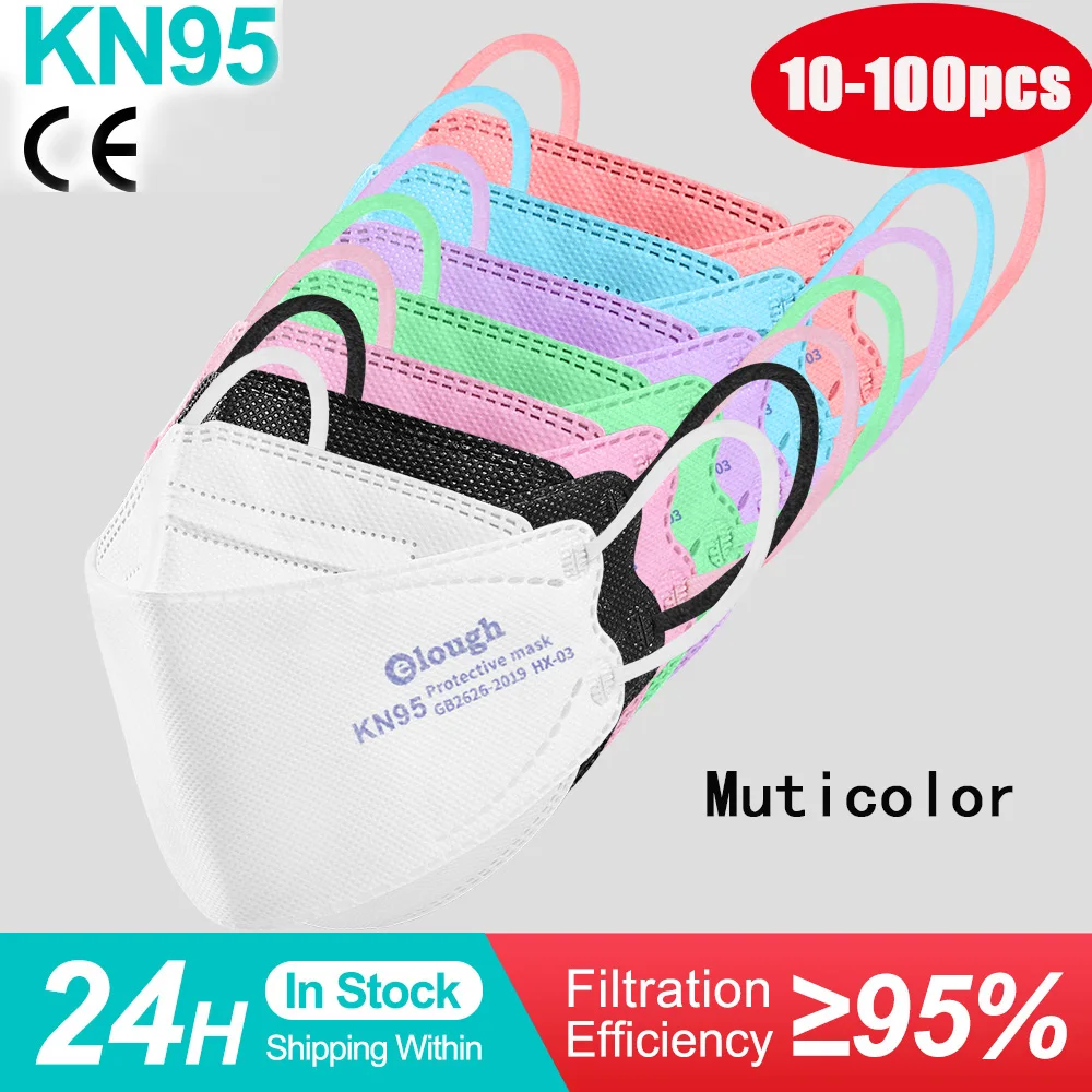 10 100 шт. ffp2mask mascarillas fpp2 homologadas Europe маска негра для лица mascherina ffpp2 fpp2mask ce|Маски| |