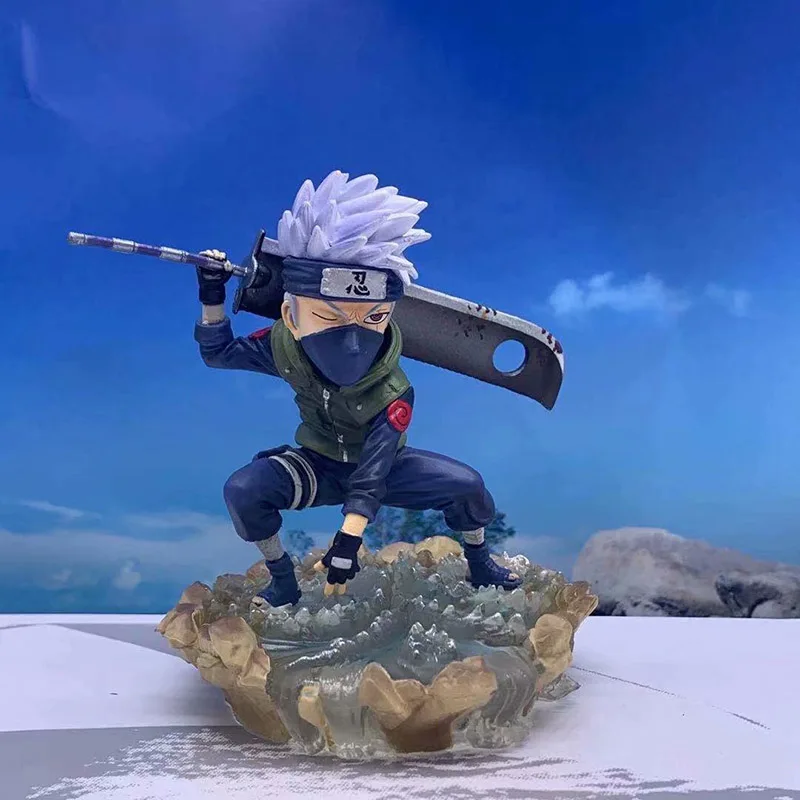 

2021 Anime Battle Version Hatake Kakashi Mini Action Figure Kubikiribocho Ver. Kakashi PVC figure Toy 10CM XMAS Gift