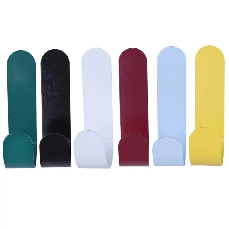 

1pc Nordic Wrought Iron Small Hook Kitchen Bathroom Punch-free Glue Seamless Hook Home Undries Storage Multi-Purpose Hooks