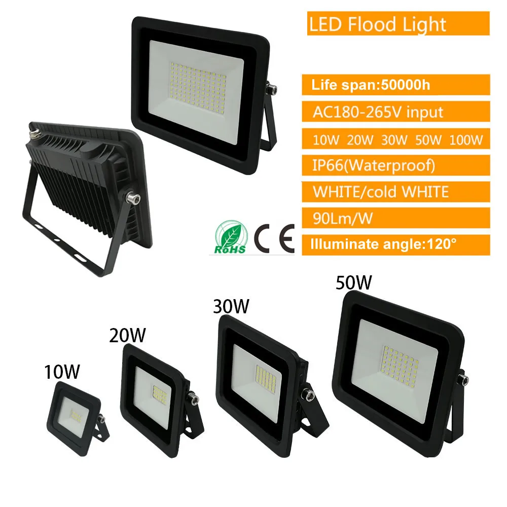 Светодиодный прожектор 220 В отражающий Точечный светильник уличный наружный