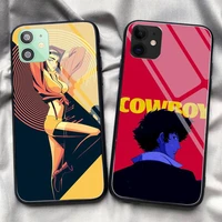 cowboy bebop anime phone case tempered glass for iphone 11 pro xr xs max 8 x 7 6s 6 plus se 2020 12 pro max mini case