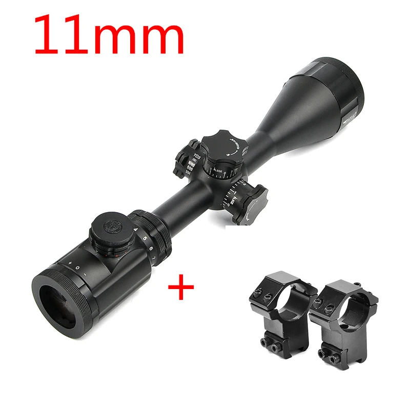 11MM BSA оптика STS 4-16x44 оптический прицел RGB с подсветкой тактический прицел боковой Параллакс Регулировка снайперского охотничьего прицела - Цвет: 11MM