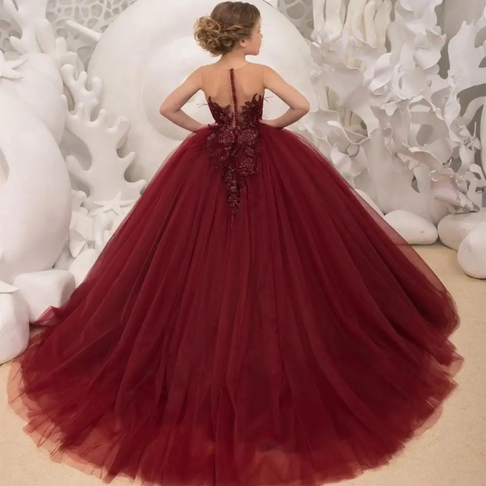 Коллекция 2019 года красное платье с цветочным узором для девочек выпускного