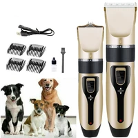 electric dog hair trimmer kit pet hair clipper with 3 6 9 12 mm comb attachments and cleaning brush usb pet hair grooming tools